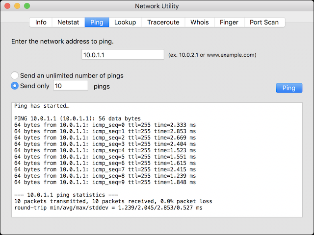 macbook network utility